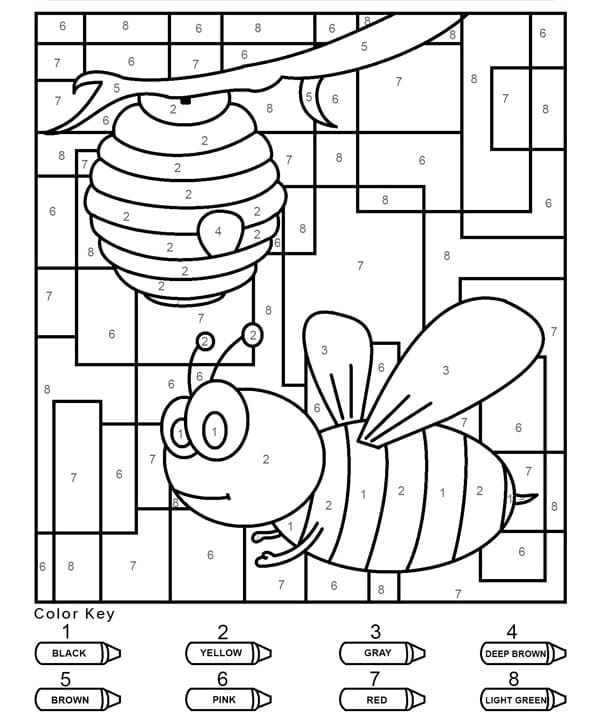 Bee Color by Number