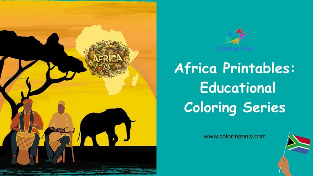 Afrika Printables: Pädagogische Malserie