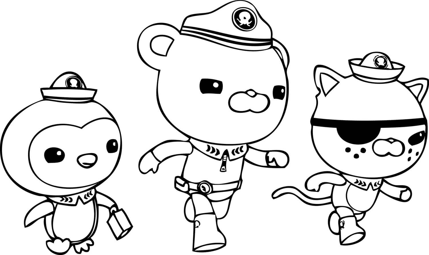 Captain Barnacles, Kwazii and Peso from Octonauts