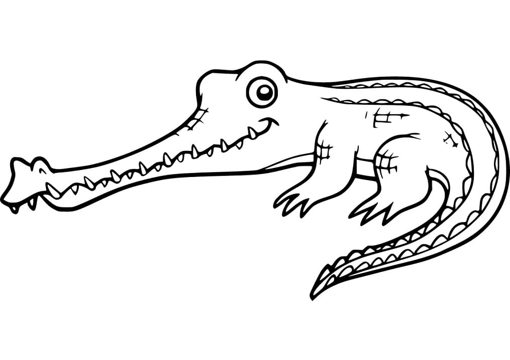 Cartoon Gharial