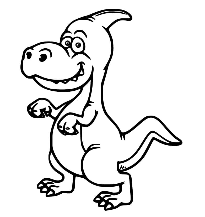 Cartoon Parasaurolophus