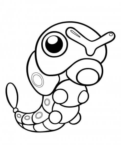  Caterpie Coloring Page