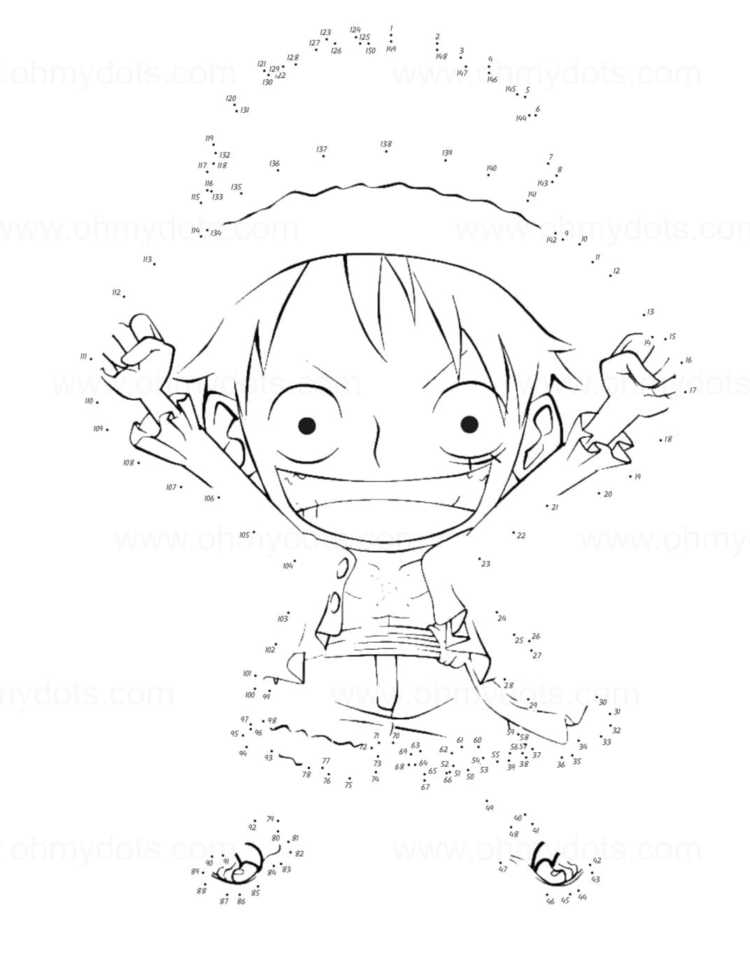 Chibi Luffy Dot to Dots