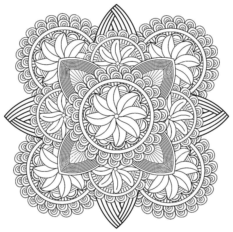 Complex Flowers Mandala
