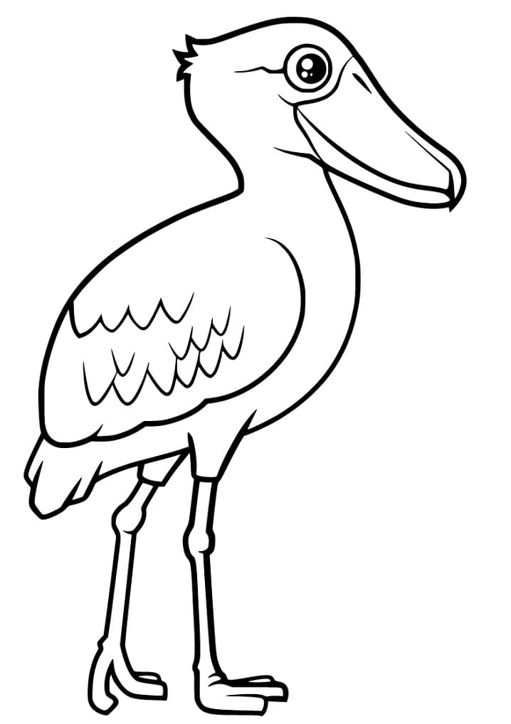 Funny Shoebill - Coloring Pages