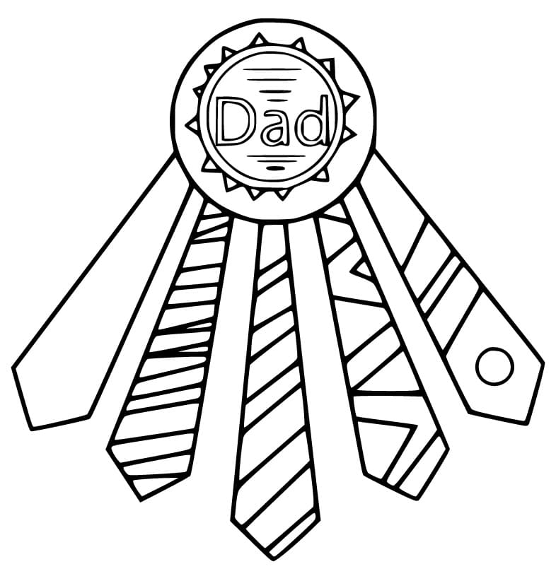 Dad Badge and Five Tie
