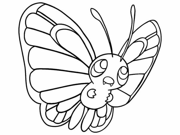  Butterfree Coloring Page