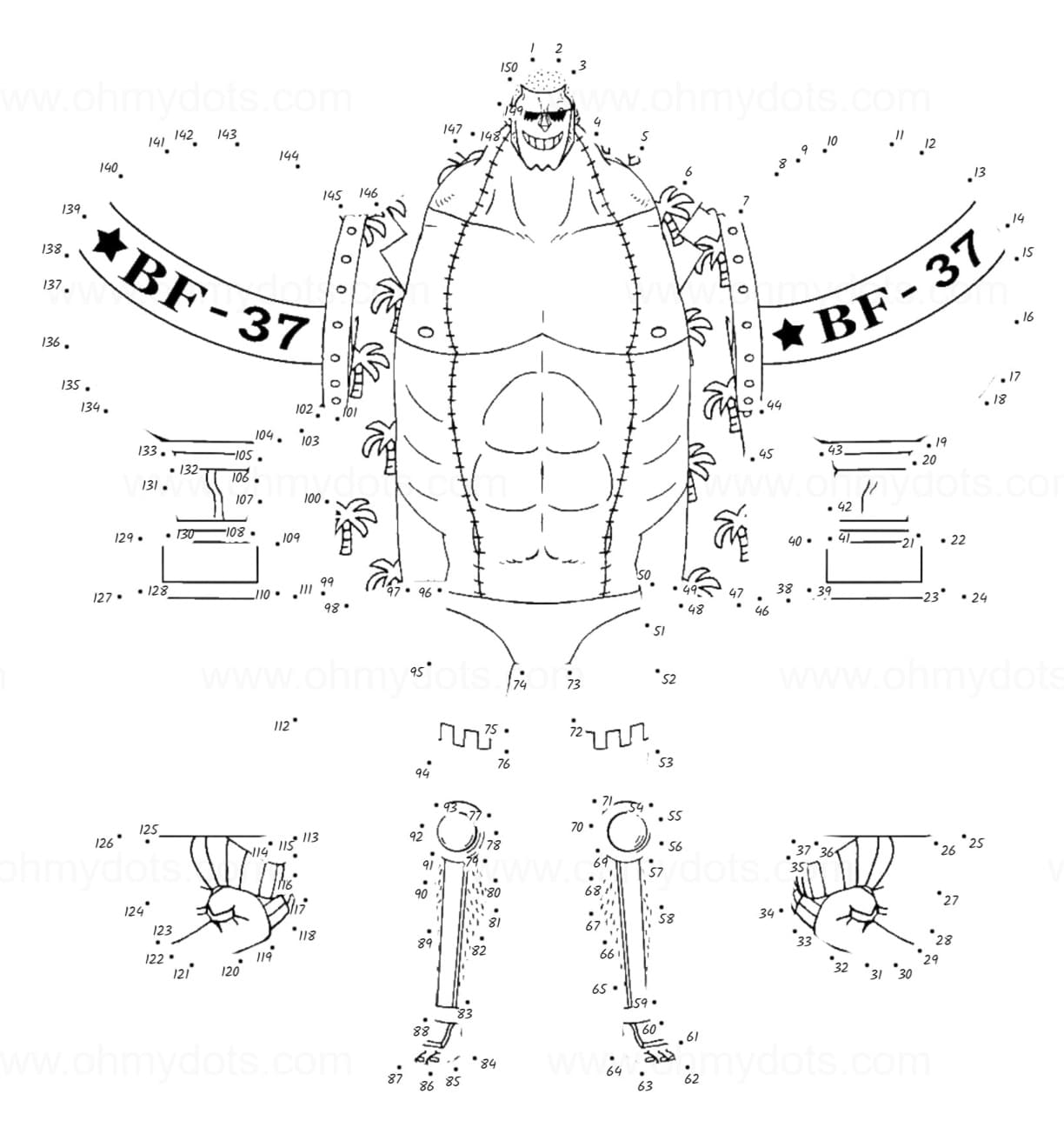 Franky One Piece Dot to Dots