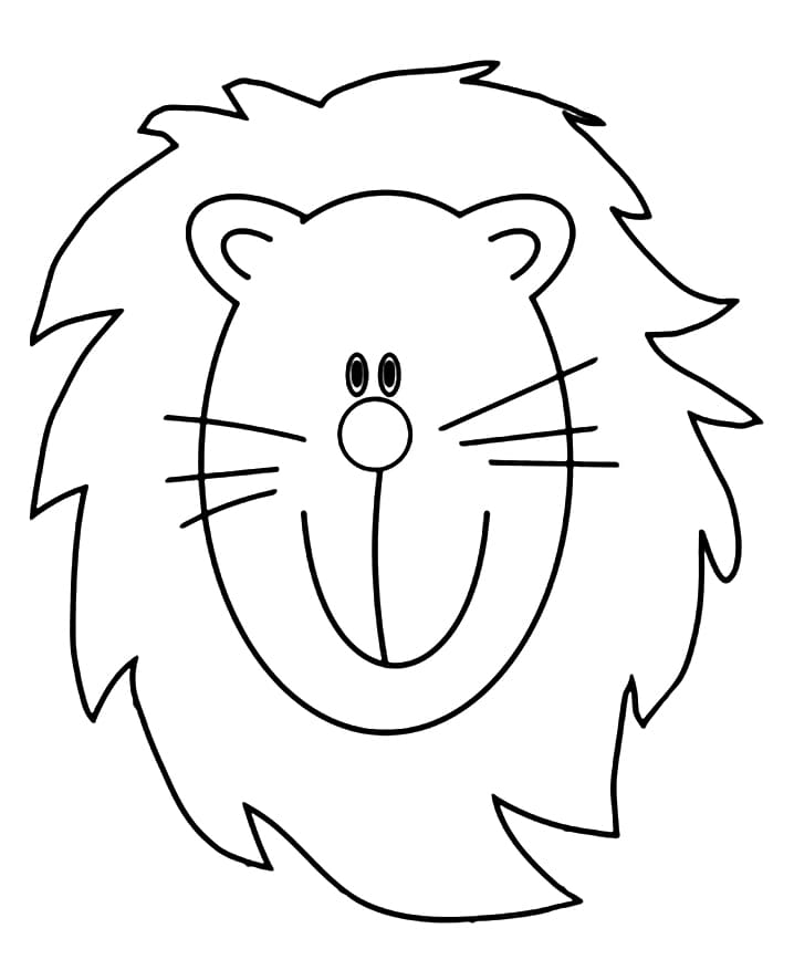 Free Lion Face to Color