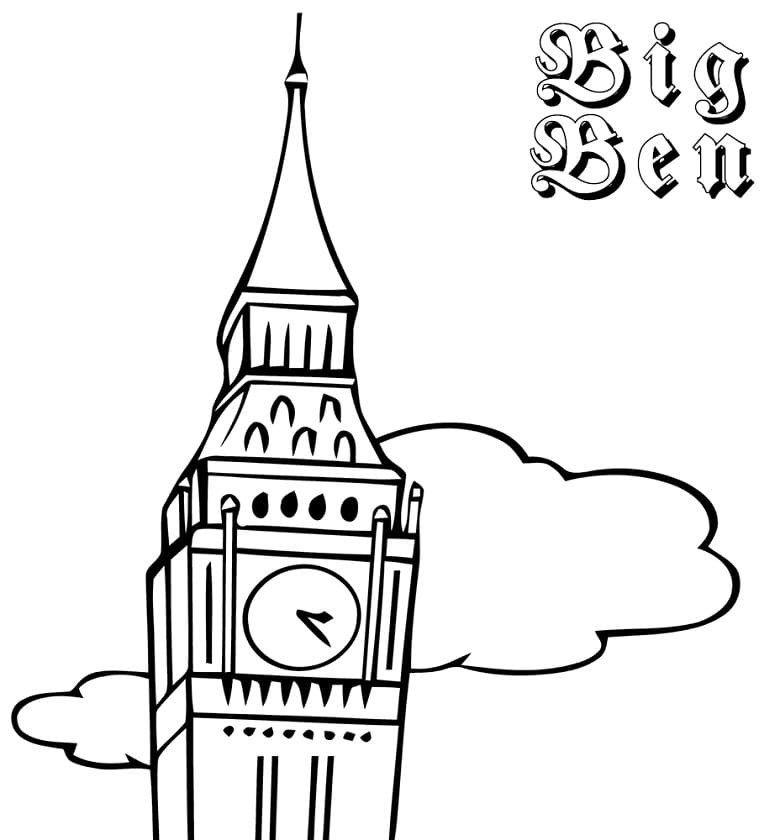 Free Printable Big Ben Färbung Seite Kostenlose Druckbare Malvorlagen Für Kinder 