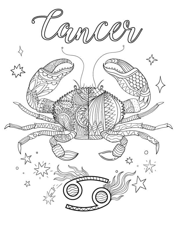 Free Printable Cancer Zodiac