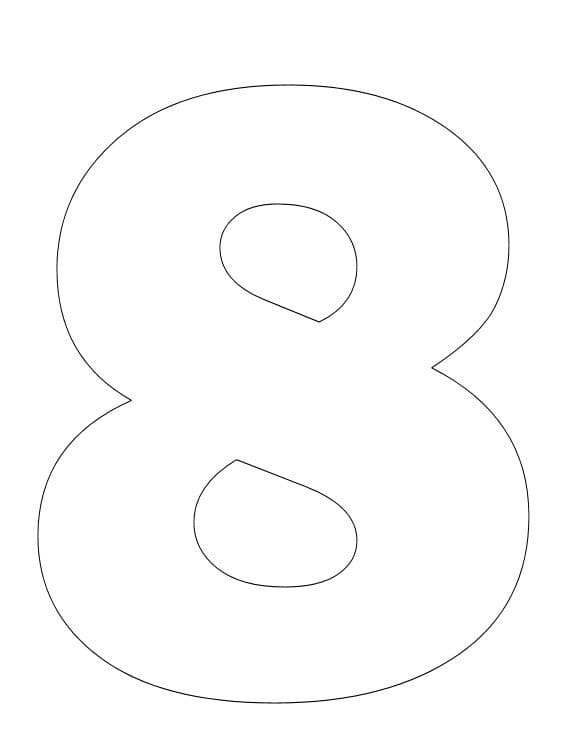 Free Printable Number 8