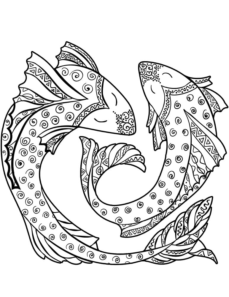 Pisces Coloring Page