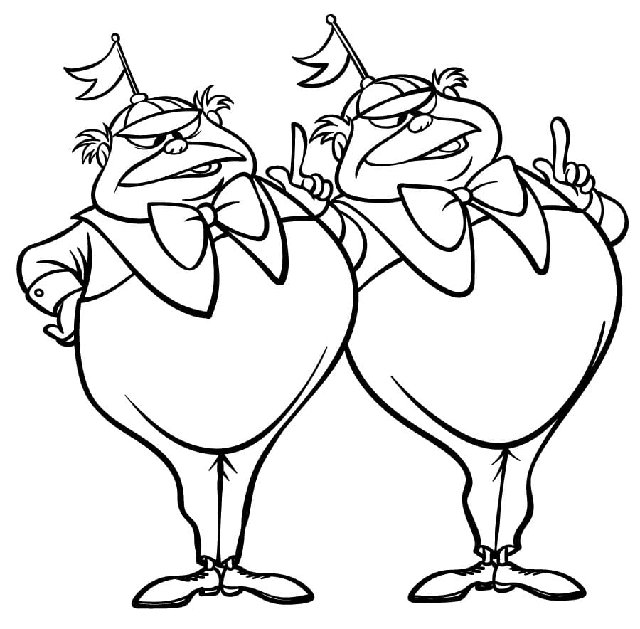 Lustiges Tweedledum und Tweedledee