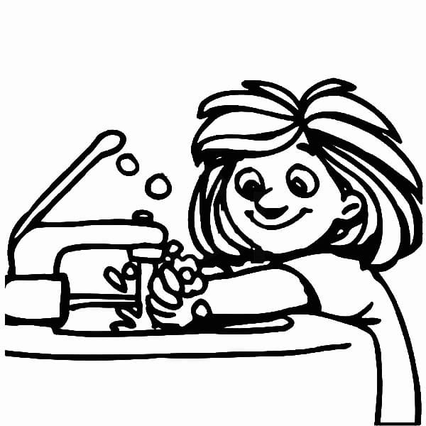 Girl Washing Hands