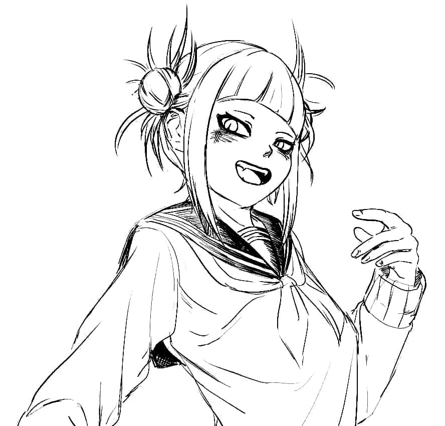 Himiko Toga Smiling - Coloring Pages