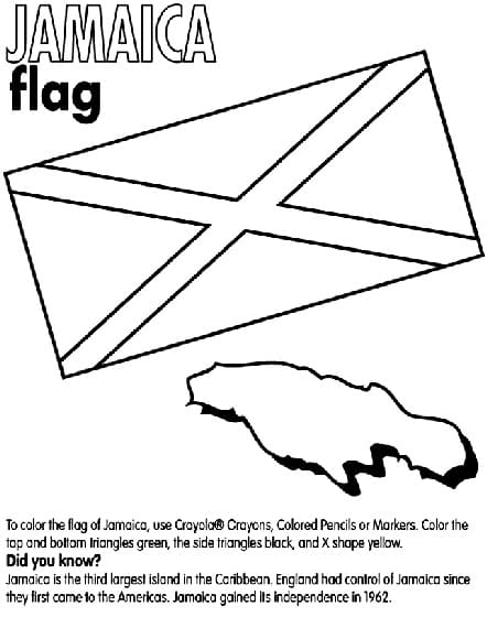 Jamaica Flag and Map