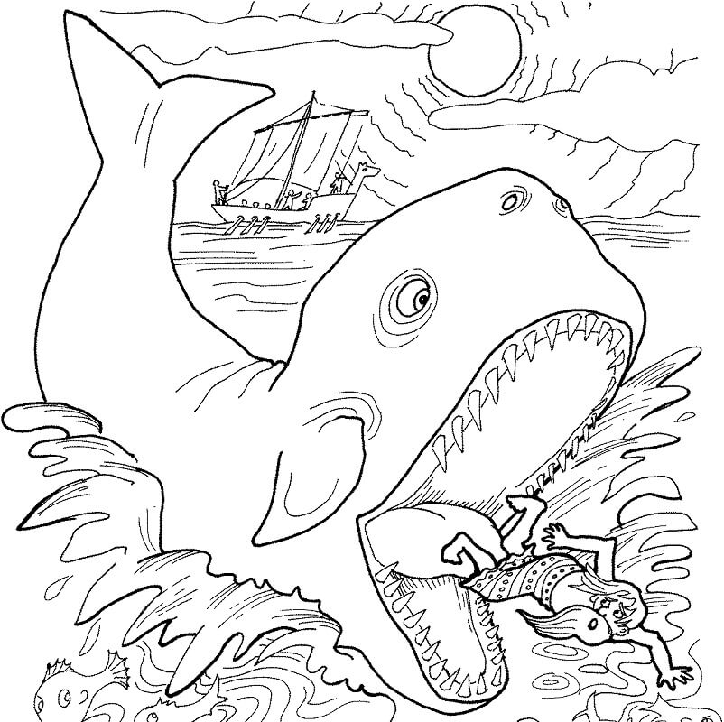 Jona Und Der Wal – Coloring Pages