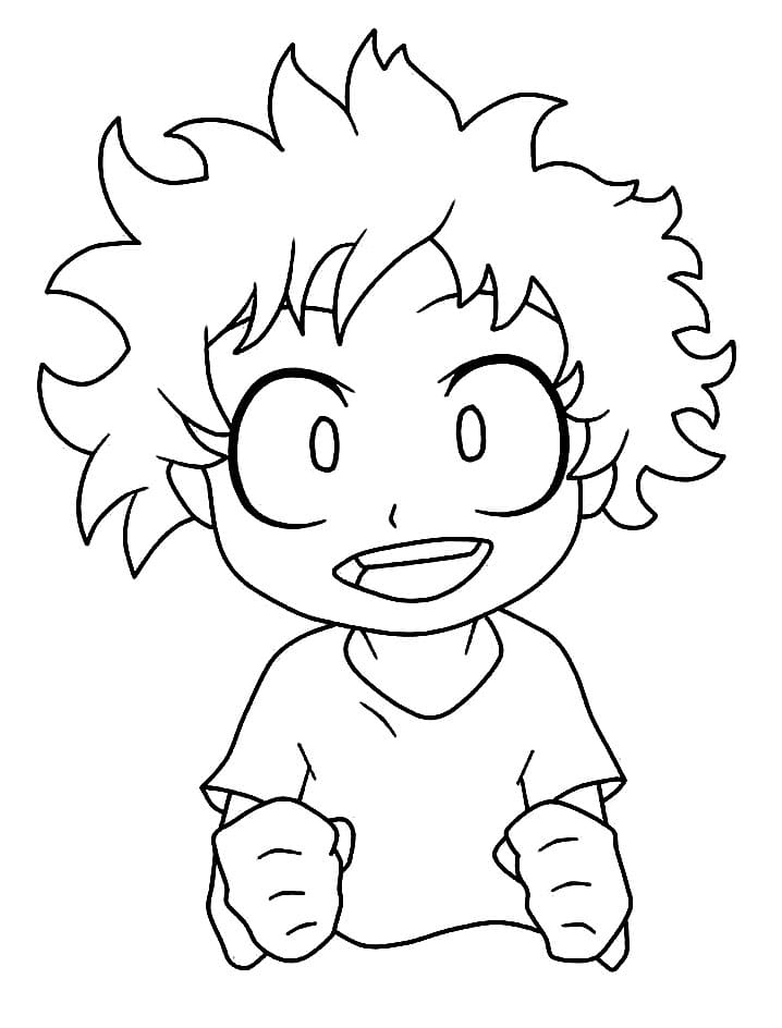 Kid Midoriya – Coloring Pages