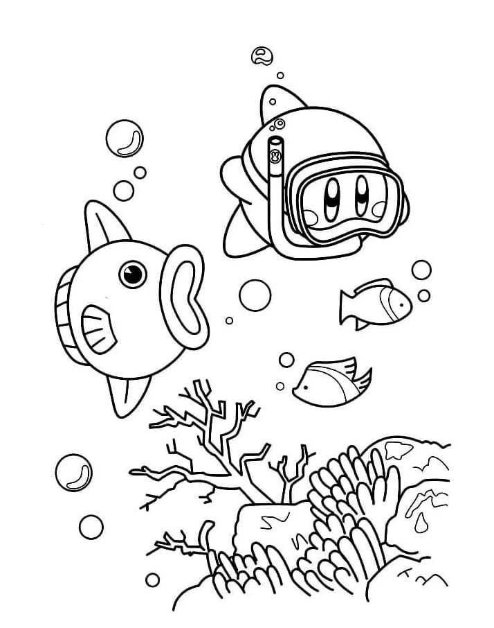 Kirby Under the Ocean