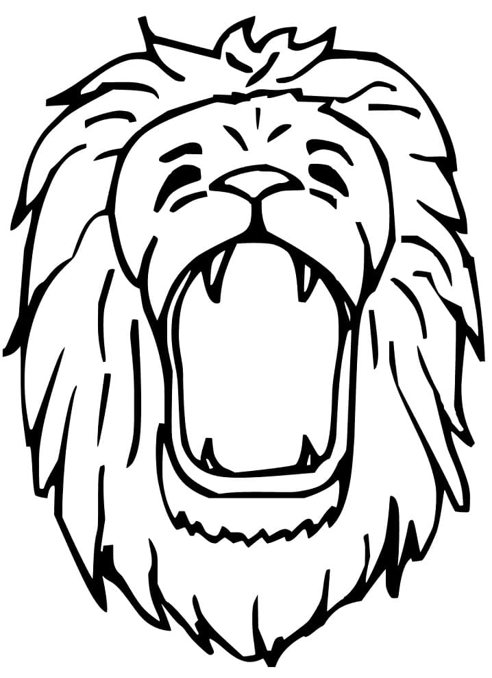 Lion Face Free Printable