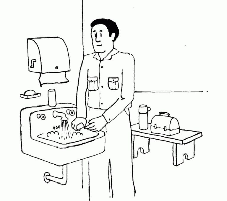 Man Washing Hands
