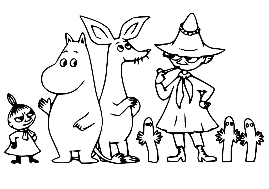 Moomin Printable Färbung Seite - Kostenlose druckbare Malvorlagen für ...