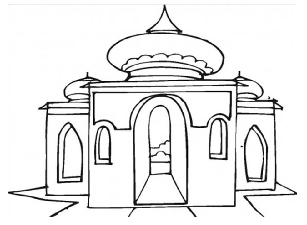 Mosque Printable – Coloring Pages