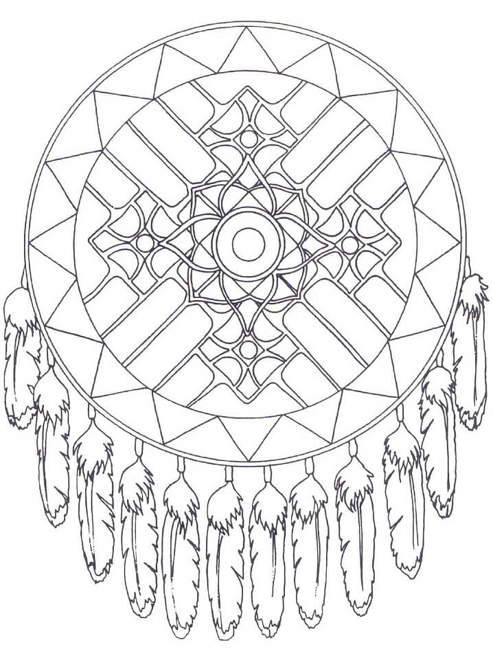 Native American Dreamcatcher Mandala