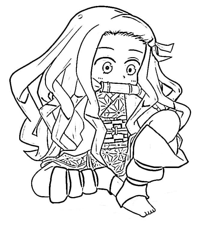 Nezuko to Color – Coloring Pages