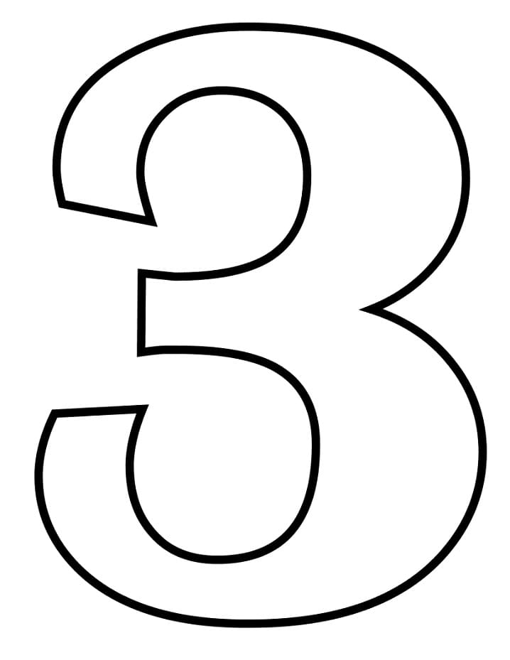 Number 3 Printable