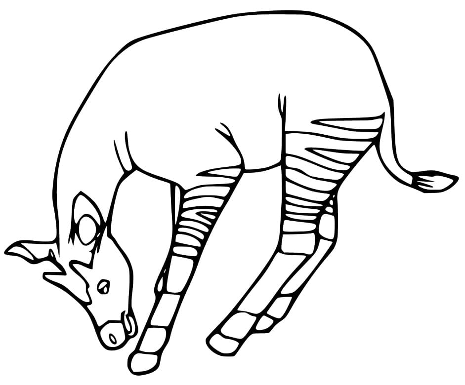 Kawaii Okapi - Coloring Pages