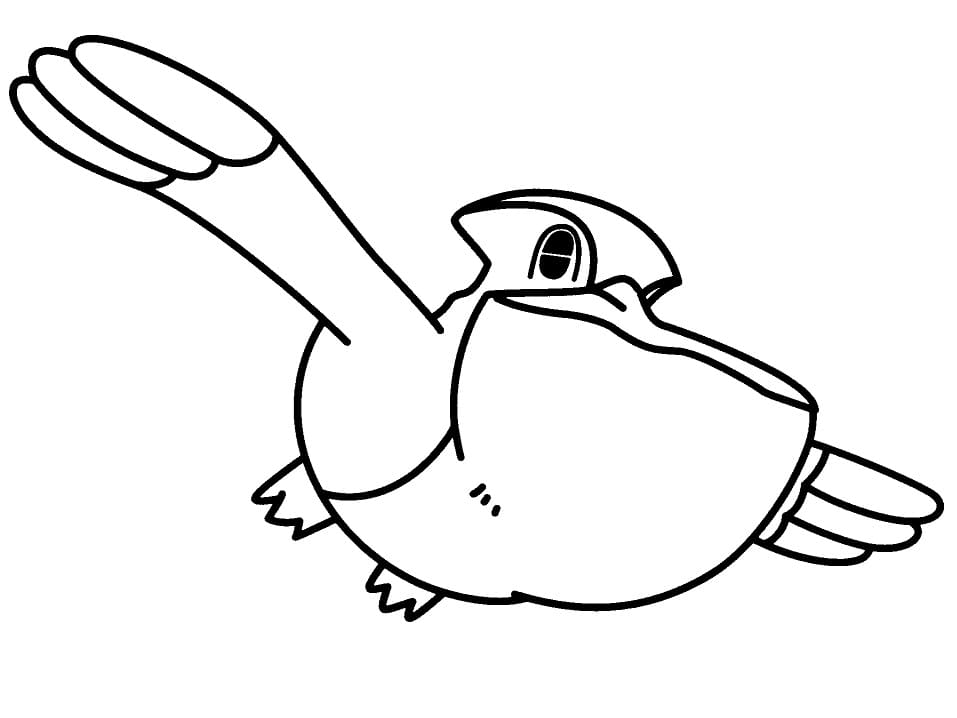 pelipper coloring page transparent png pokemon