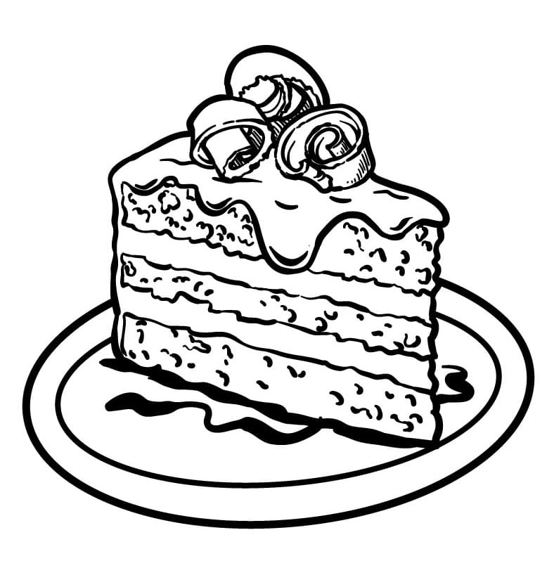 Piece of Cake on Plate