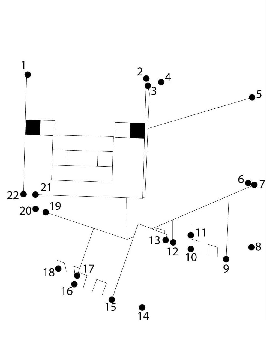 Pig Minecraft Dot to Dots