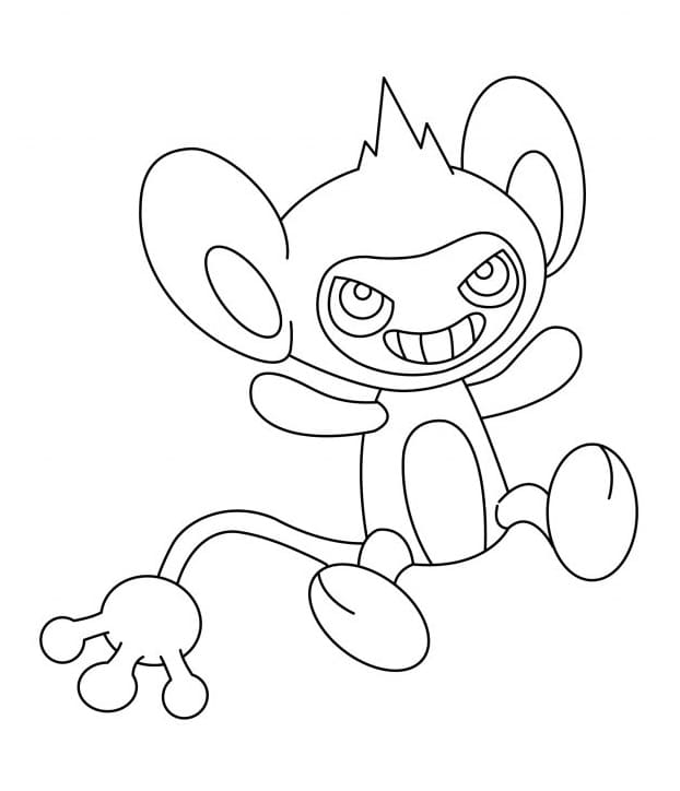 Aipom - Coloring Pages