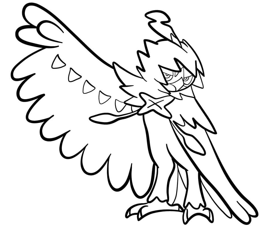 printable coloring pages decidueye pokemon