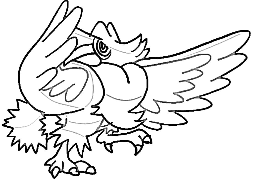 honchkrow coloring page png pokemon