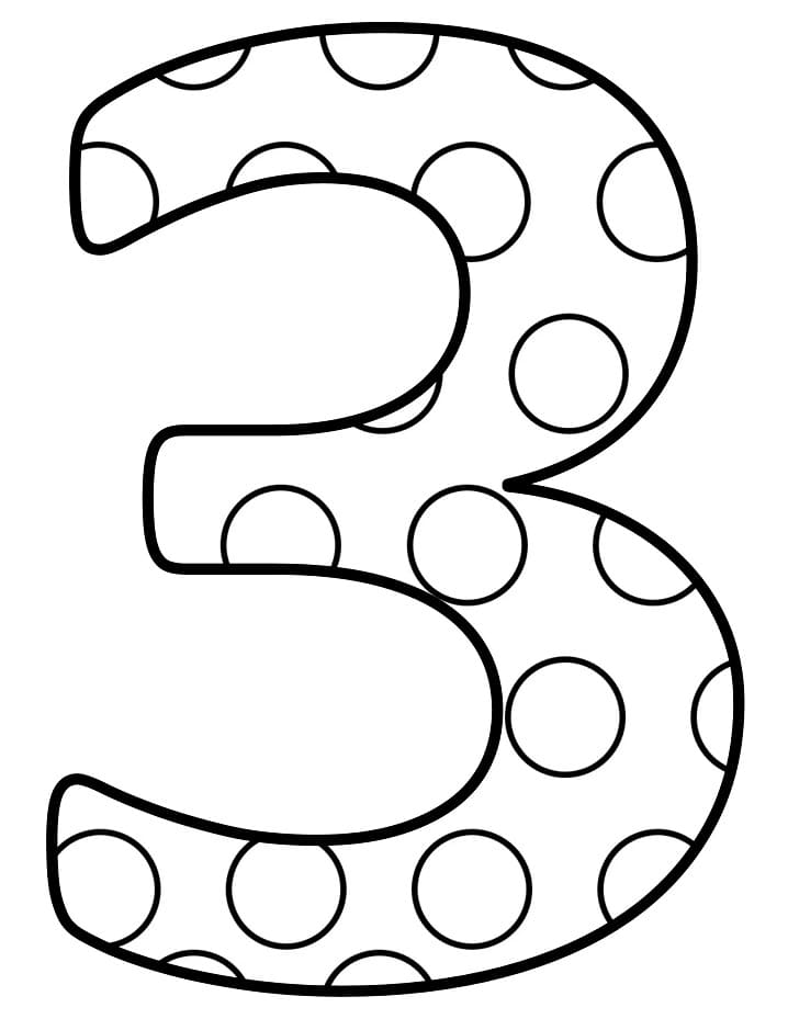 Printable Number 3