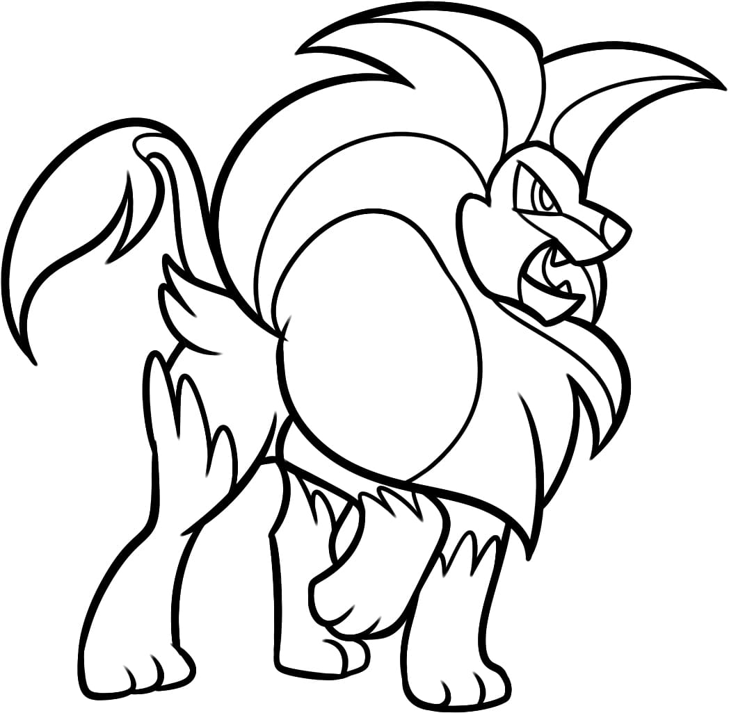 Pyroar Gen 6 Pokemon - Coloring Pages