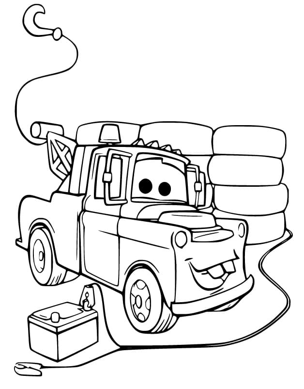 Free Tow Mater - Coloring Pages