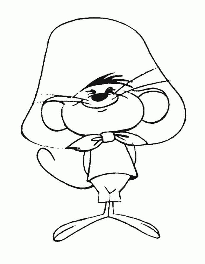 Speedy Gonzales is Happy - Coloring Pages