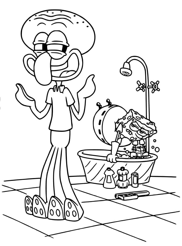 Squidward Smiling
