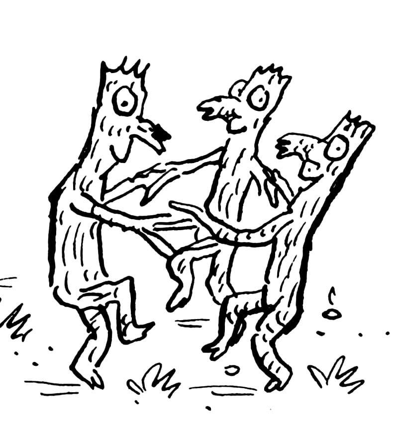 Stick Children Dancing