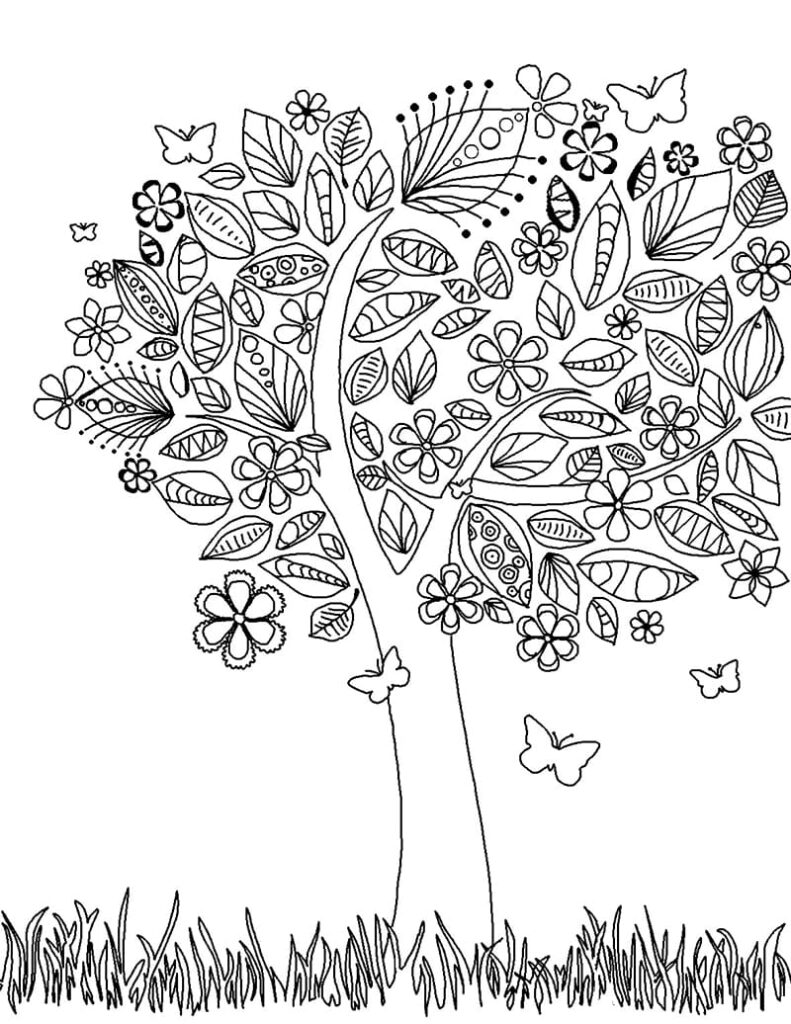 Stress-Relief-Tree-coloring-page