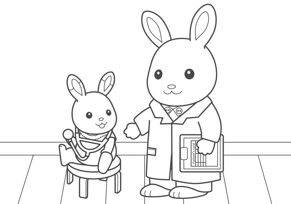 Printable Sylvanian Families Färbung Seite - Kostenlose druckbare ...