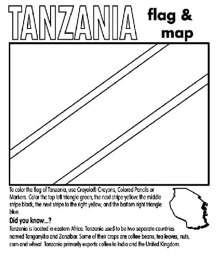 Tanzania Flag and Map