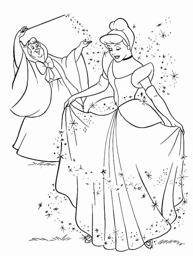 The-Fairy-Helps-Cinderella-coloring-page