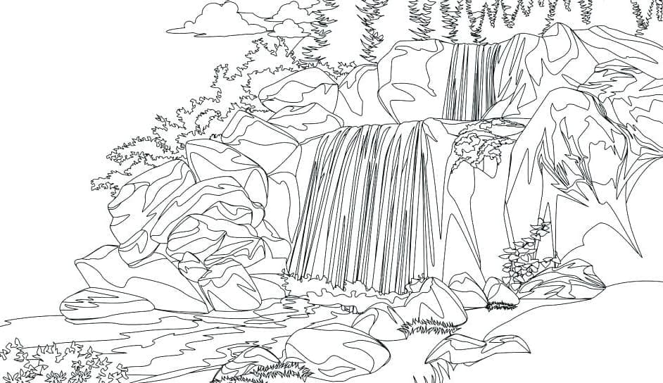 Waterfall Free Printable