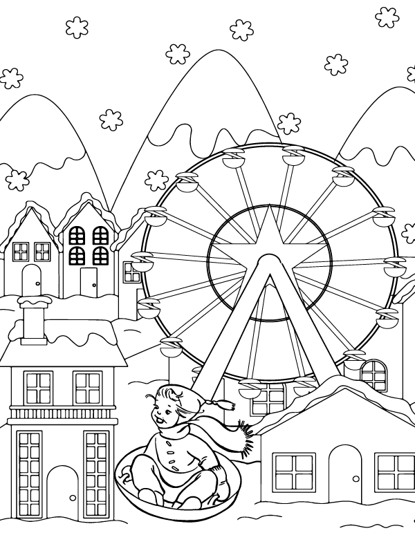 Optimal Winter Wonderland coloring page